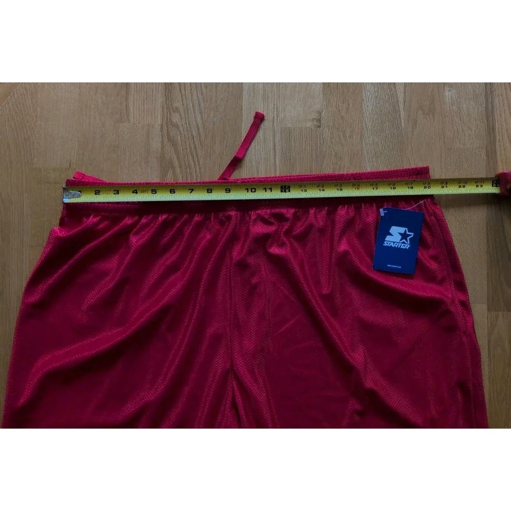 NWT Starter Dri-FIT Dazzle Men's Red Mesh Athletic Shorts Size XL Drawstring